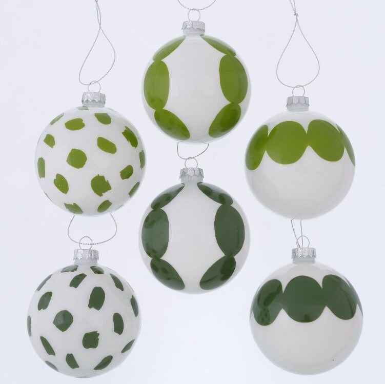 Set 6 bolas decorativas 8 cm