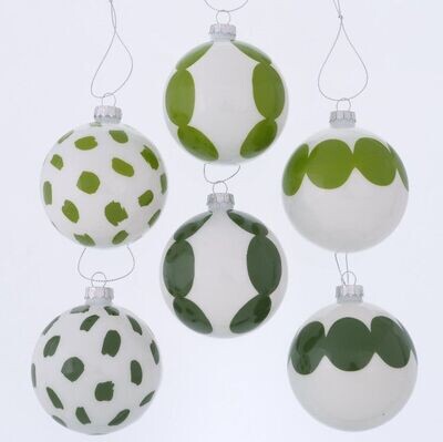 Set 6 bolas decorativas 8 cm Set 6 bolas decorativas 8 cm