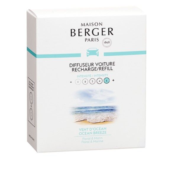 Maison berger SET 2  recargas para difusor de carro Vento do Oceano