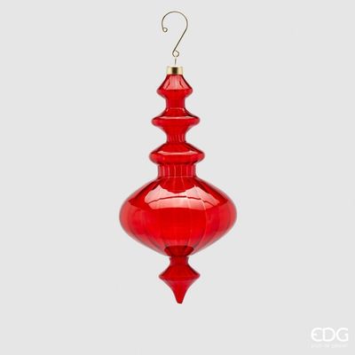 DECORAÇÃO DE NATAL TROTTOLA VIDRO H23 Ø11 vermelha DECORAÇÃO DE NATAL TROTTOLA VIDRO H23 Ø11 vermelha