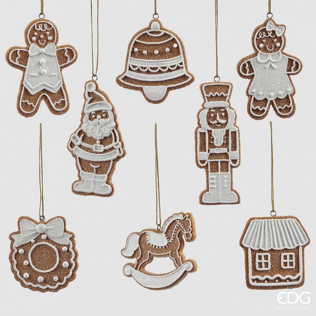 PENDENTES DECORATIVOS ADDOBBO BISCOTTO MARZAPANE (cada figura pendente)