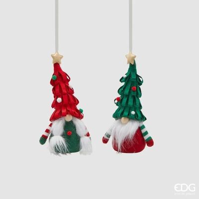 Set de 2 pendentes Pai Natal nórdico POMPOM Set de 2 pendentes Pai Natal nórdico POMPOM