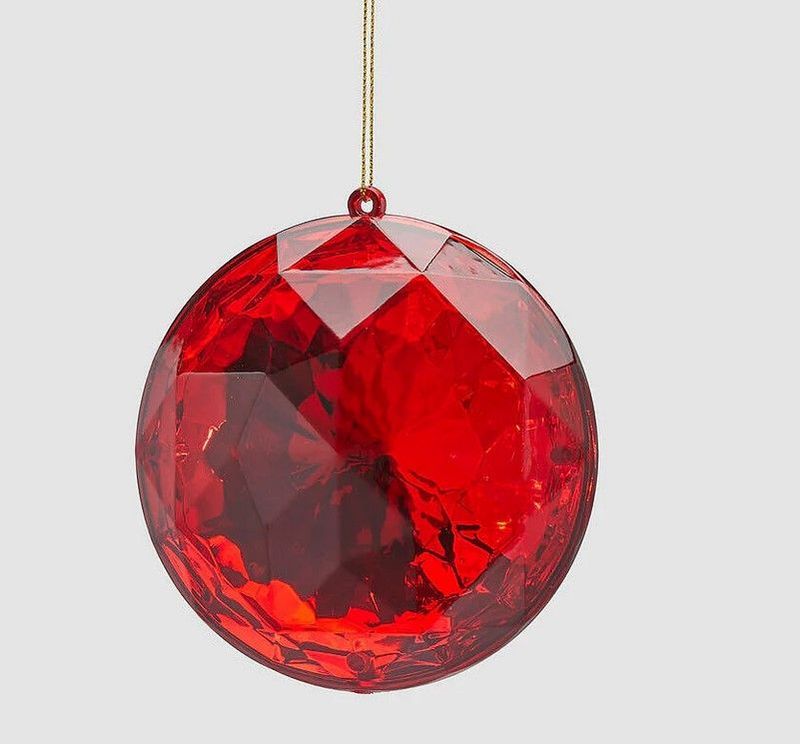 Bola de natal "ESPALMADA" vermelha