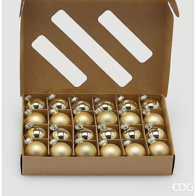 Caixa de 24 micro bolas Gold (mate/brilho)