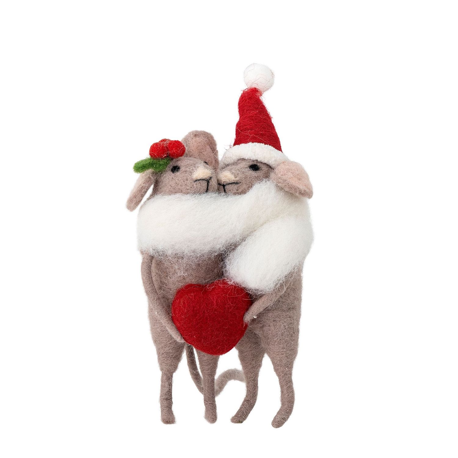 Casal namorados Peo, Cinzento, Lã, C8xA17xL8cm