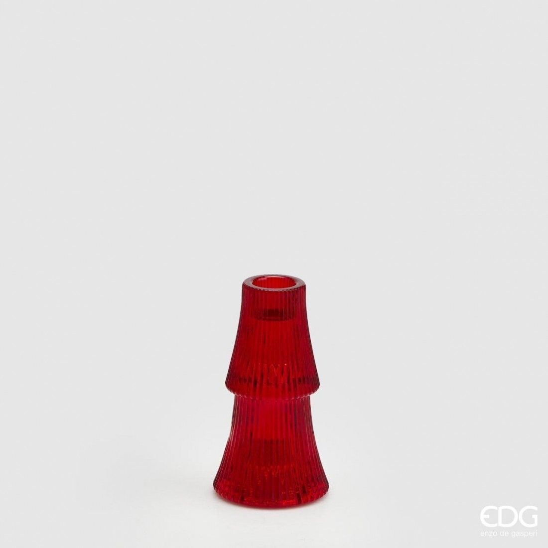 Castiçal pinha estratificado H12 D6  - Vermelho