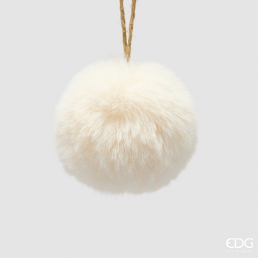 Enfeite bola peluda (Ø8cm)- Branco
