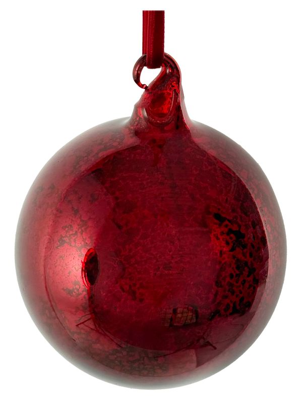 Bola de vidro ANTICA bordô 8cm