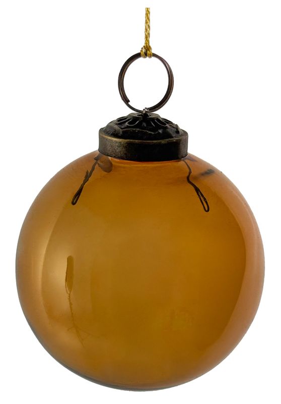 Bola de vidro âmbar transparente 8cm