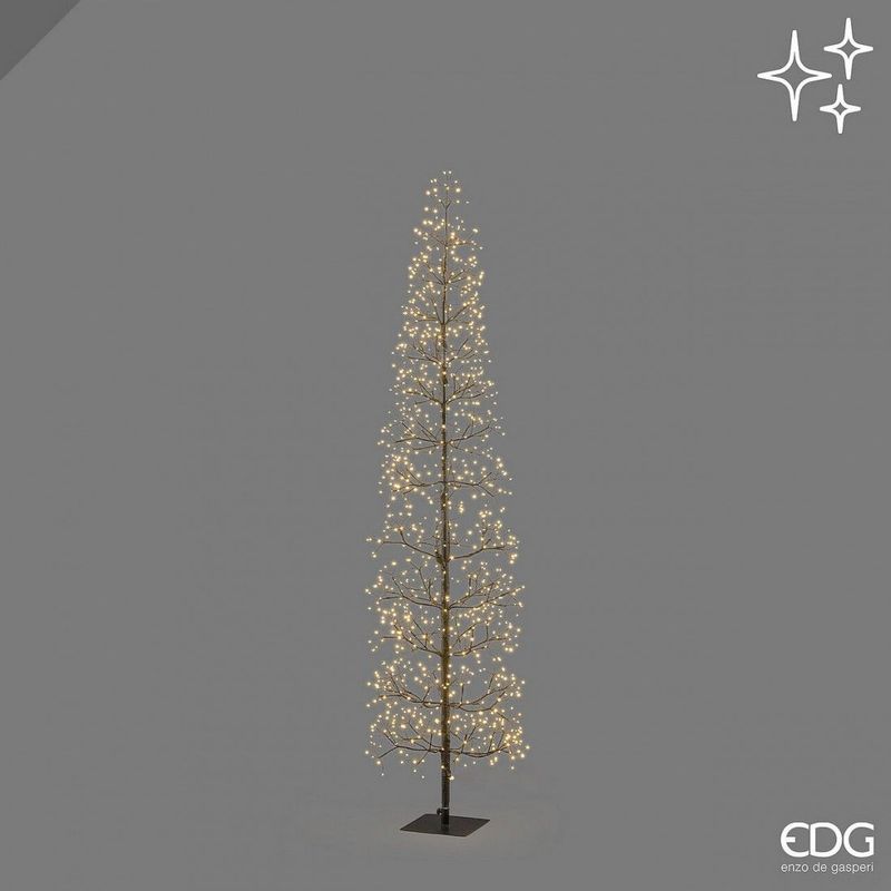 Árvore LED faia slim 1080 LED H180cm - Preto