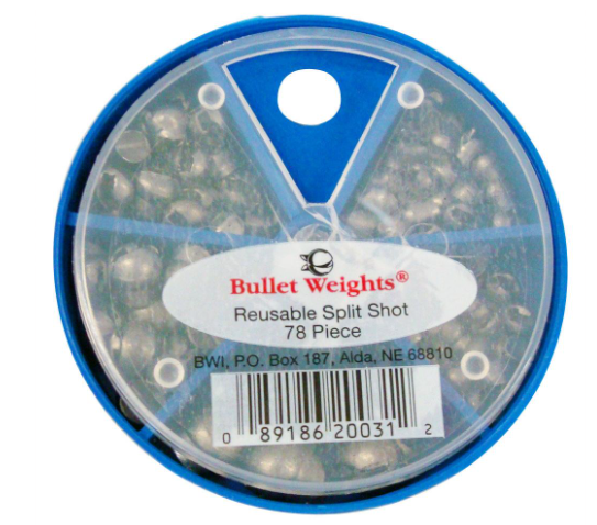 Bullet Weight Rmvable Split Shot Skillet Assortment 78pc