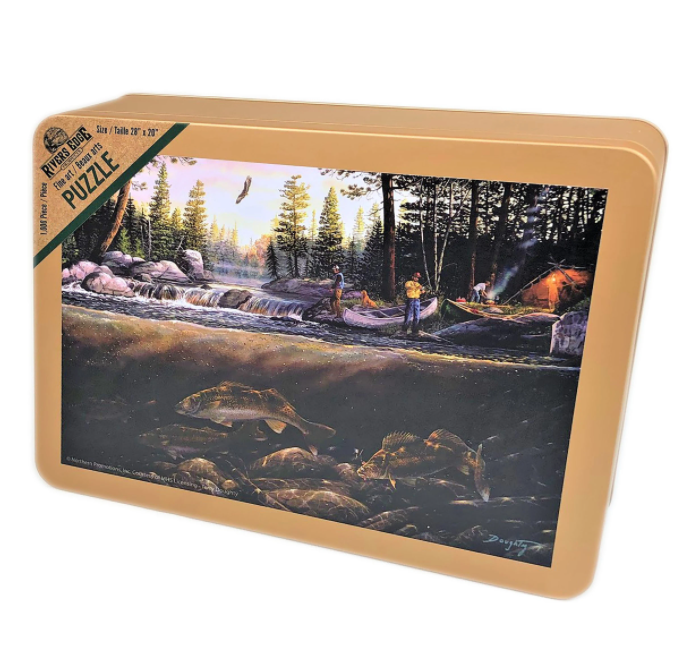 Rivers Edge Puzzle in Tin