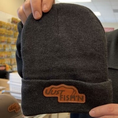 Just Fish'n Leather Patch Beanie