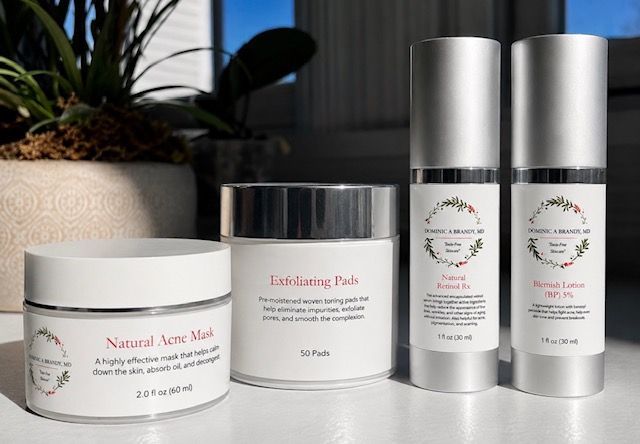 VERY MILD ACNE BUNDLE from Dominic A Brandy, MD Toxin-Free Skincare, showing the products included