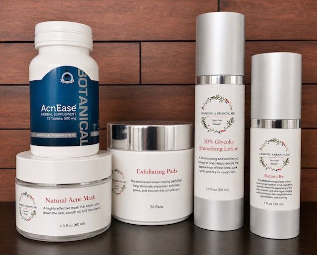 ACNE MAINTENANCE BUNDLE ACNE MAINTENANCE BUNDLE from Dominic A Brandy, MD Toxin-Free Skincare, showing the products included