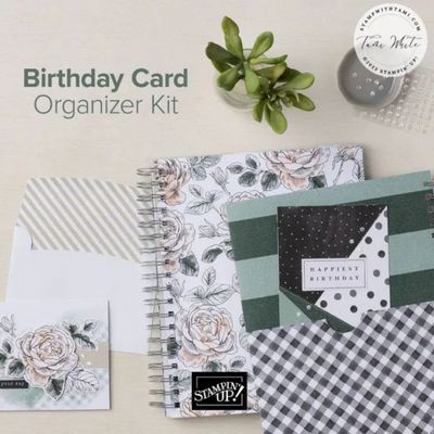 Birthday Card Organizer Kit - New In Box