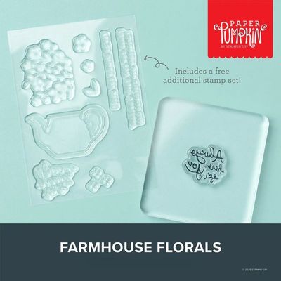Farmhouse Florals Paper Pumpkin Card Making Kit - New in Box with Free Bonus Stamp Set