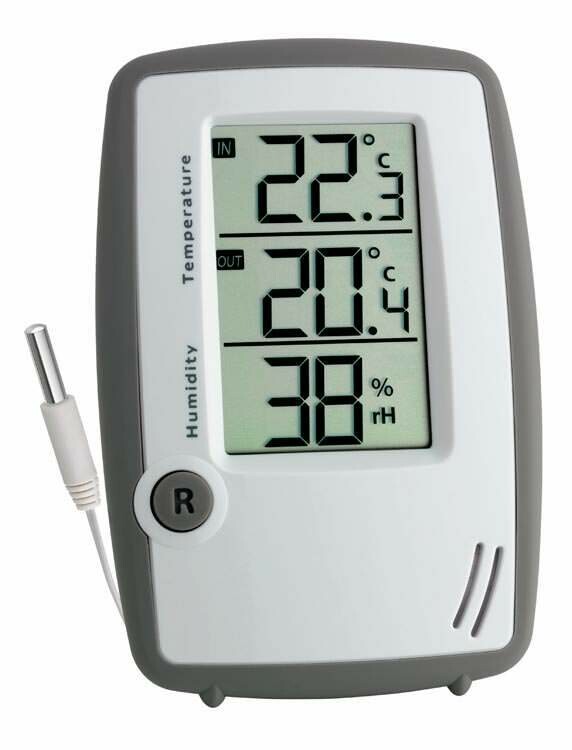 Digitales Thermo-Hygrometer mit Temperatur-Kabelfühler