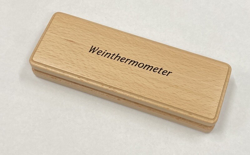 Weinthermometer in Holzbox