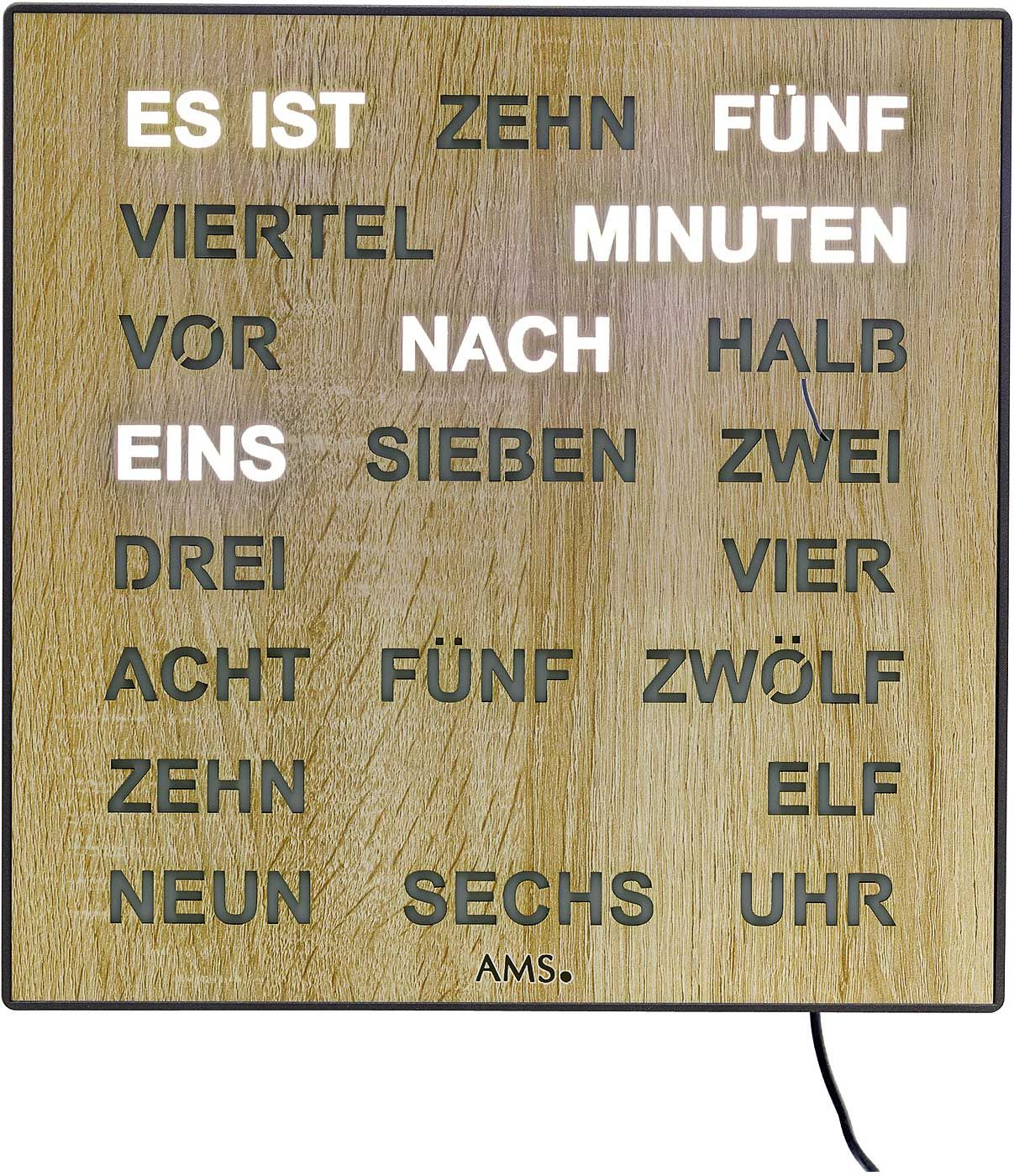 digitale Wortuhr LED-Anzeige 28 x 28 cm