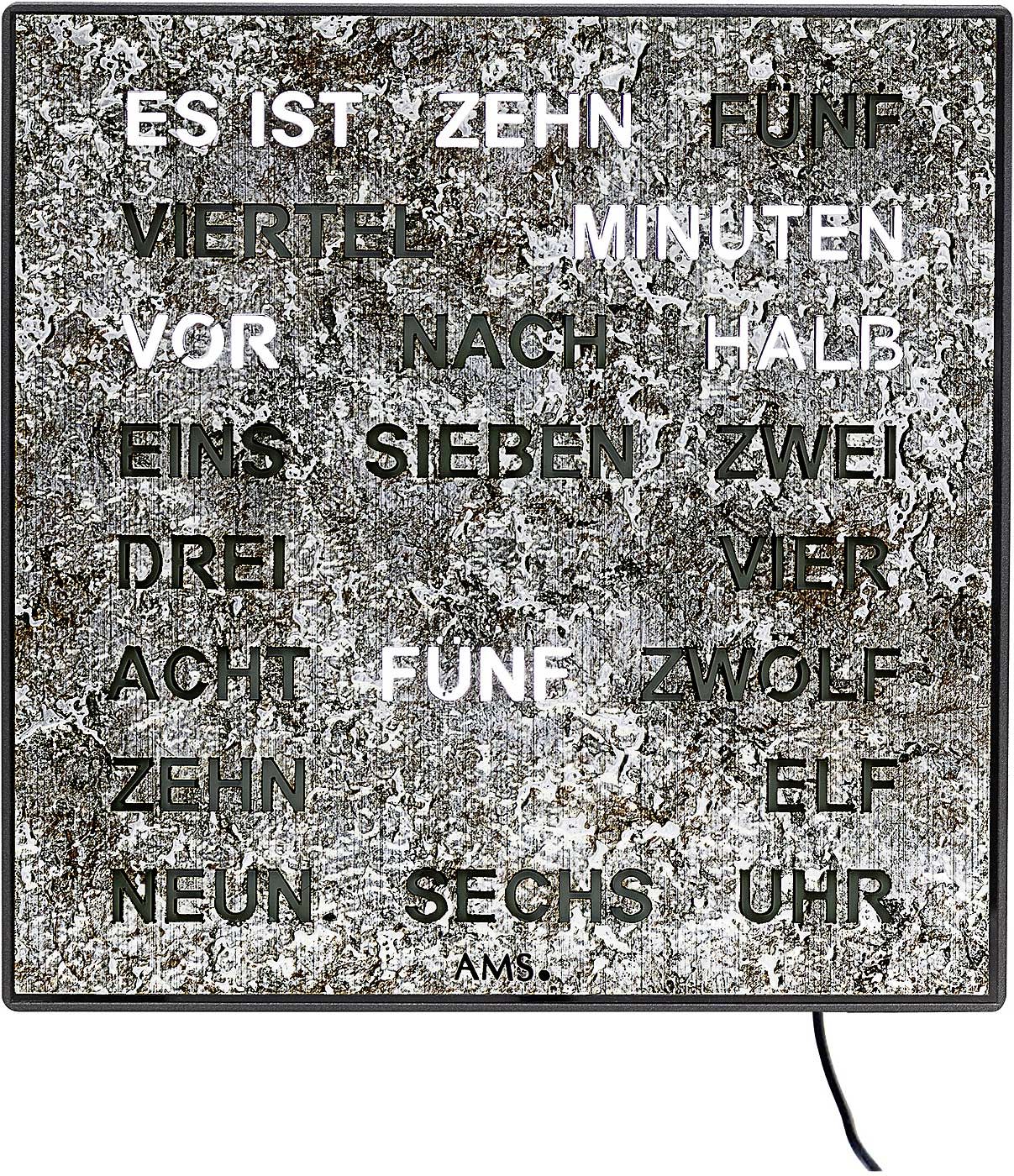 digitale Wortuhr LED-Anzeige 28 x 28 cm