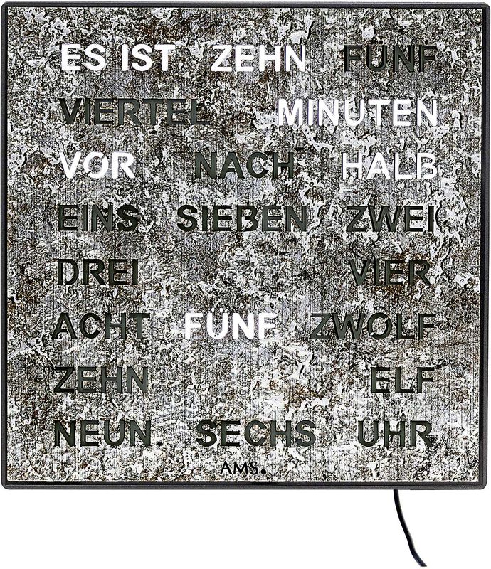 digitale Wortuhr LED-Anzeige 28 x 28 cm