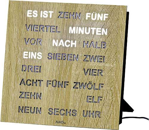 digitale Wortuhr LED-Anzeige 20 x 20 cm