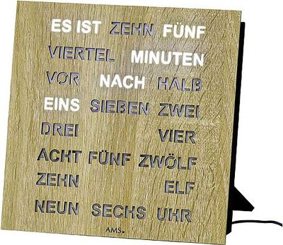 digitale Wortuhr LED-Anzeige 20 x 20 cm
