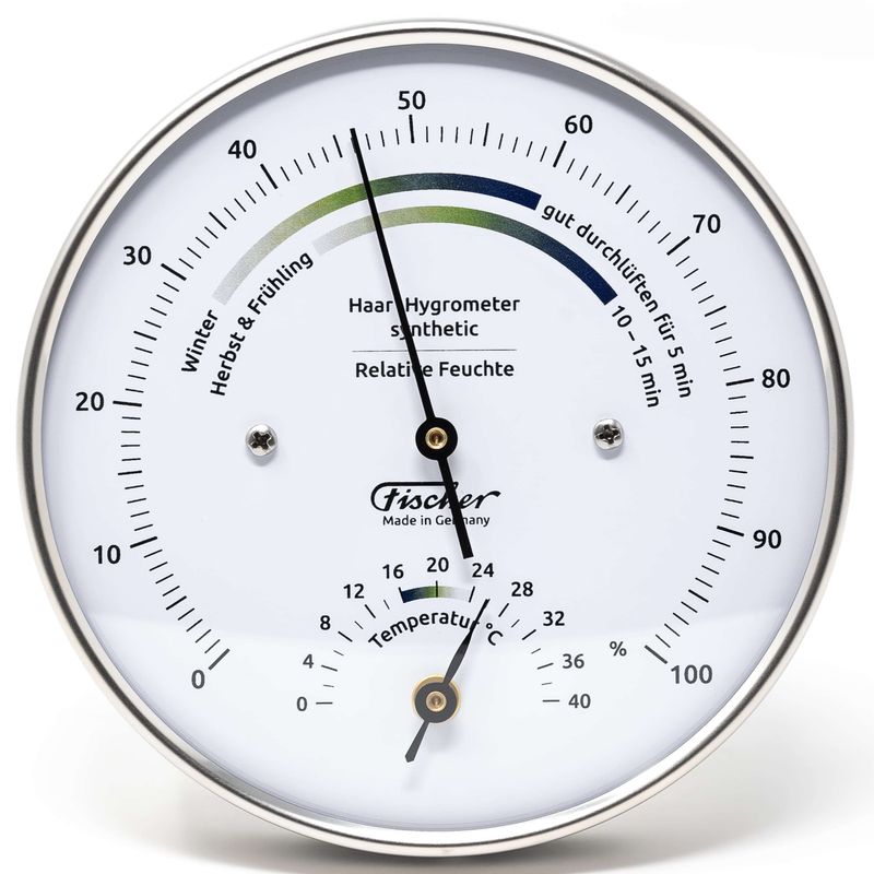 Fischer Wohnklima-Hygrometer mit Thermometer
