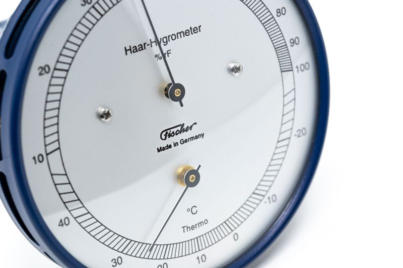 Haar-Hygrometer mit Thermometer
