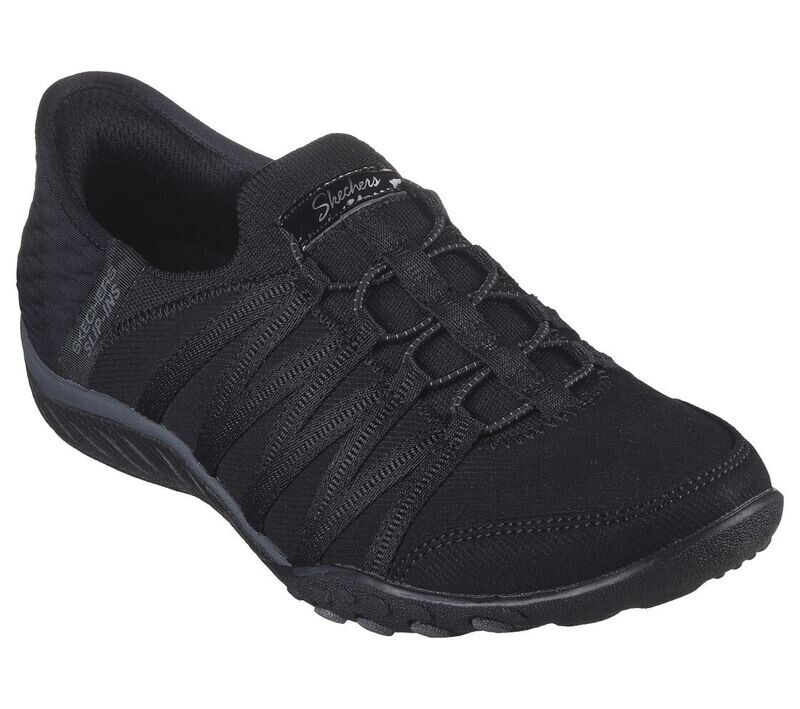 Women's Black Skechers Slip-ins: Breathe-Easy - Roll-With-Me