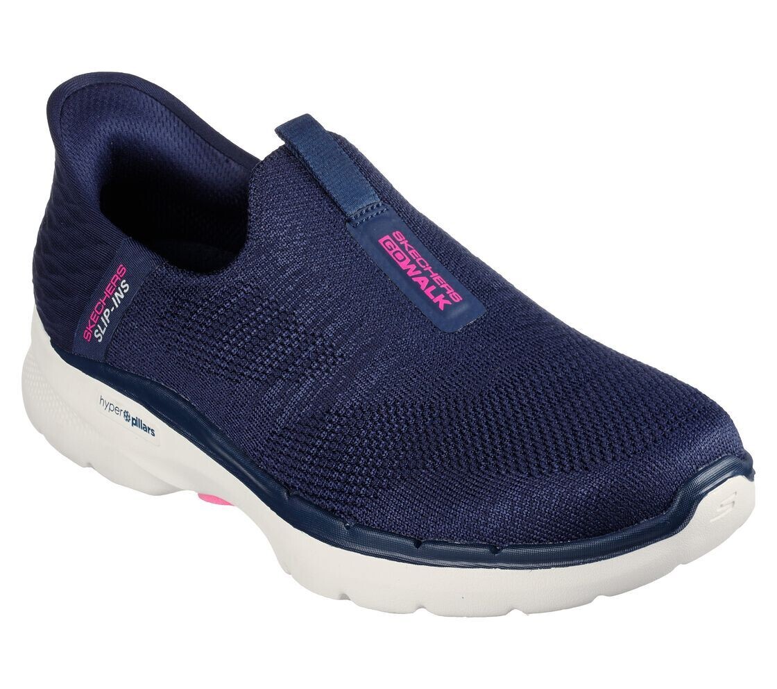 Women's Navy Skechers Slip-ins: GO WALK 6 - Fabulous View