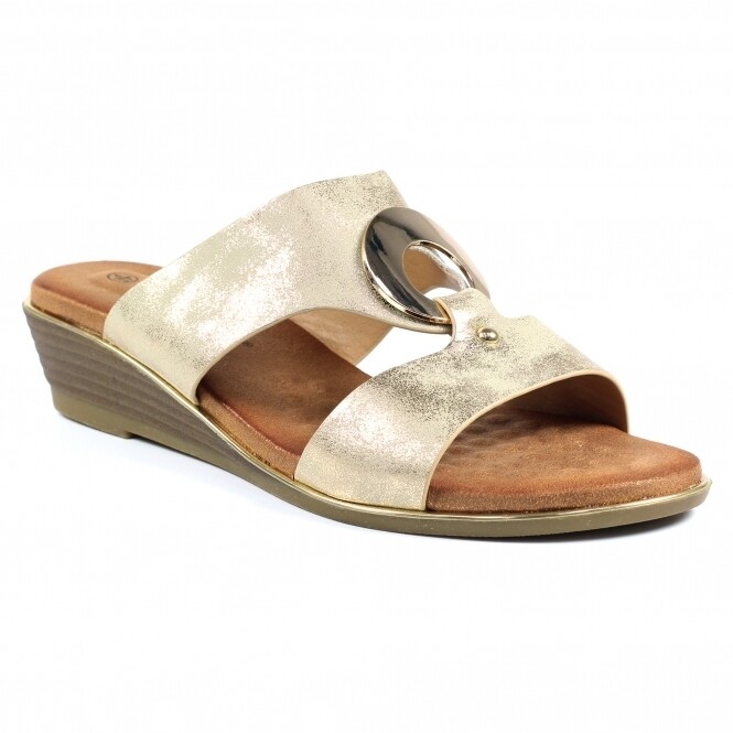 Women's Gold Mandy Sandal