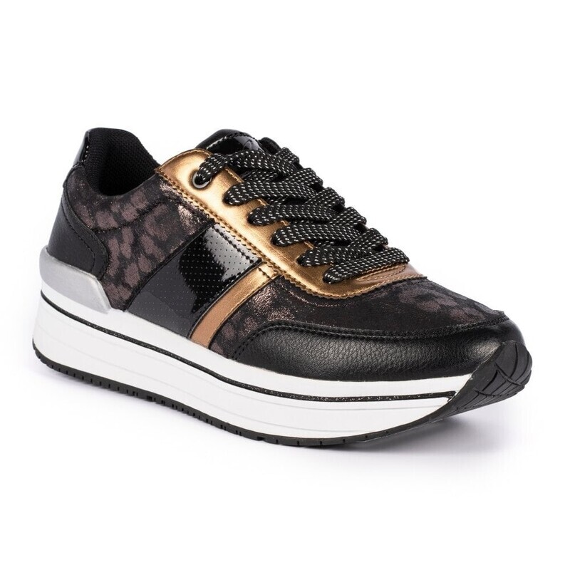 Women's Black Sass Multi Print Trainer Shoe
