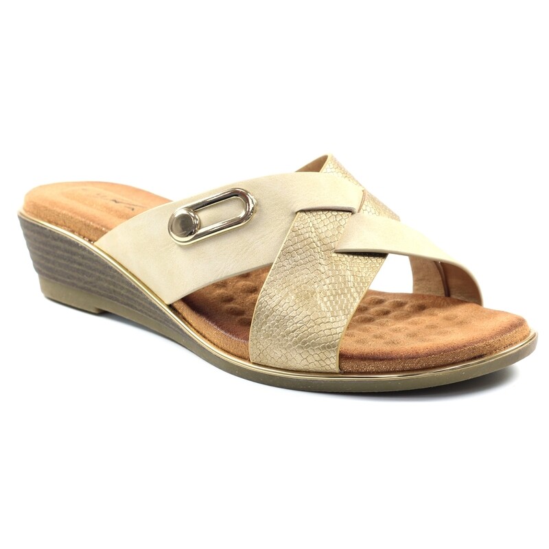 Women's Gold Dallas Sandals