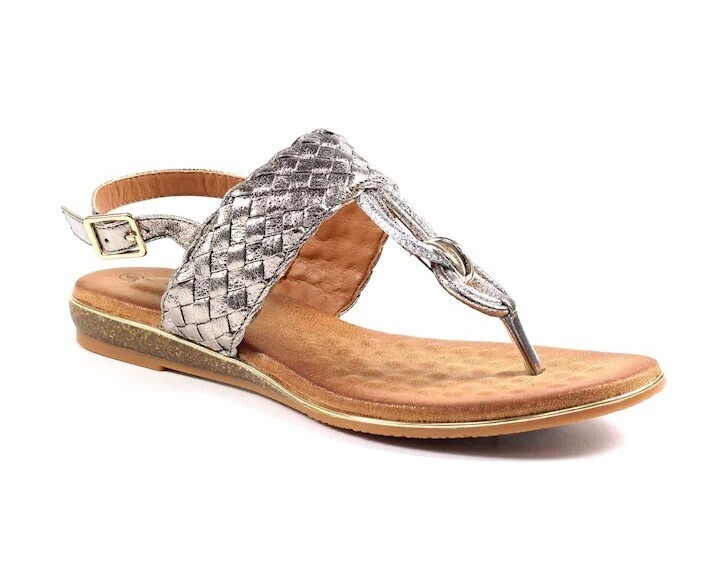 Women's Pewter Natural Dawley Sandals