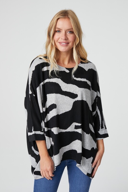 Women's Grey Poppy Top