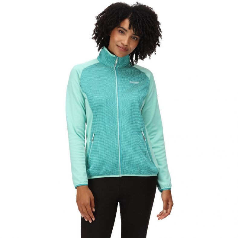 Women's Ocean Wave Highton II Two Tone Full Zip Fleece Jacket, Size: Size 10