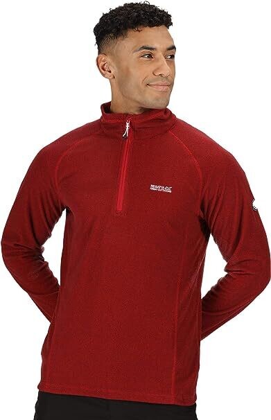 Men's Chinese Red Montes Lightweight Half Zip Fleece