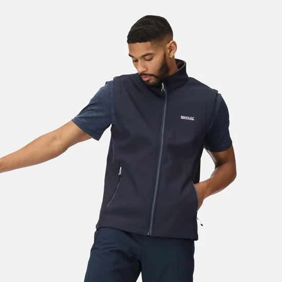 Men's Navy Bradwell Softshell Gilet Jacket
