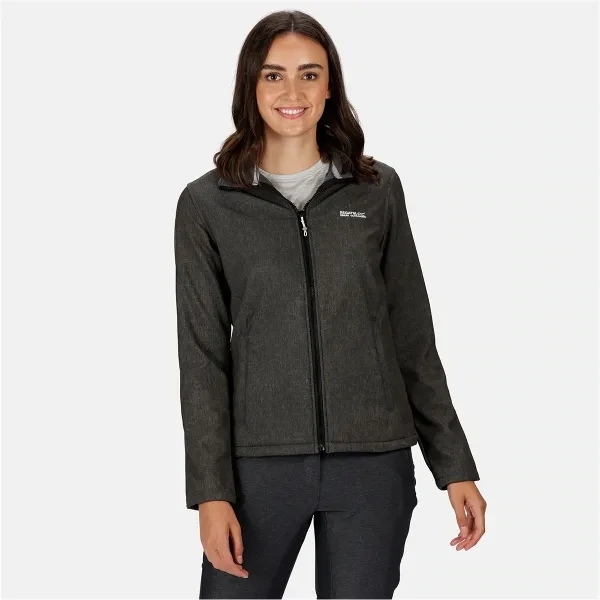Women's Black Marl Connie V Softshell Walking Jacket