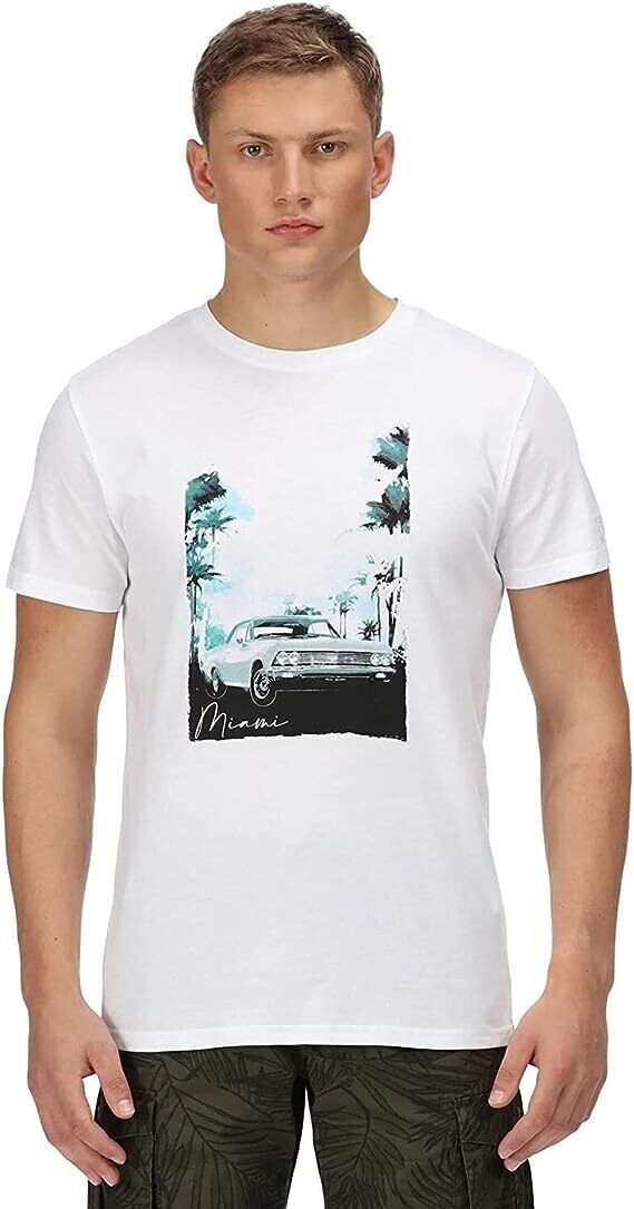 Men's White Holiday Cline VI T-Shirt, Size: Small