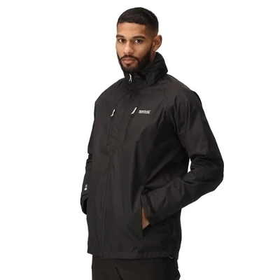 Men's Black Calderdale II Waterproof Jacket Full Zip Up Hooded Breathable Coat