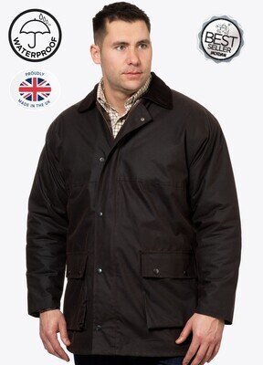 Men's Brown Windsor Wax Waterproof Jacket
