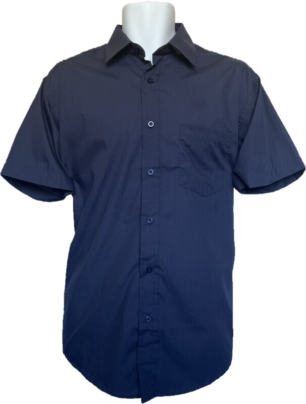 Men's Navy Mark Short Sleeve Check Shirt