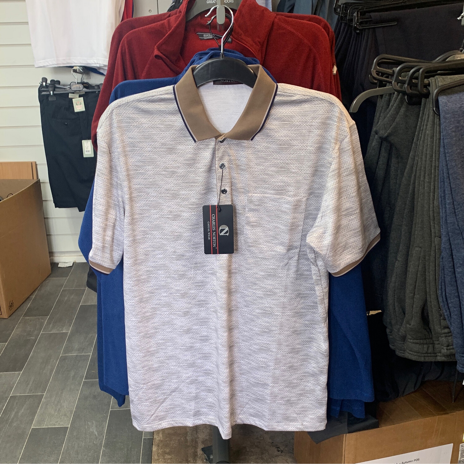 Men's Taupe Polo Shirt