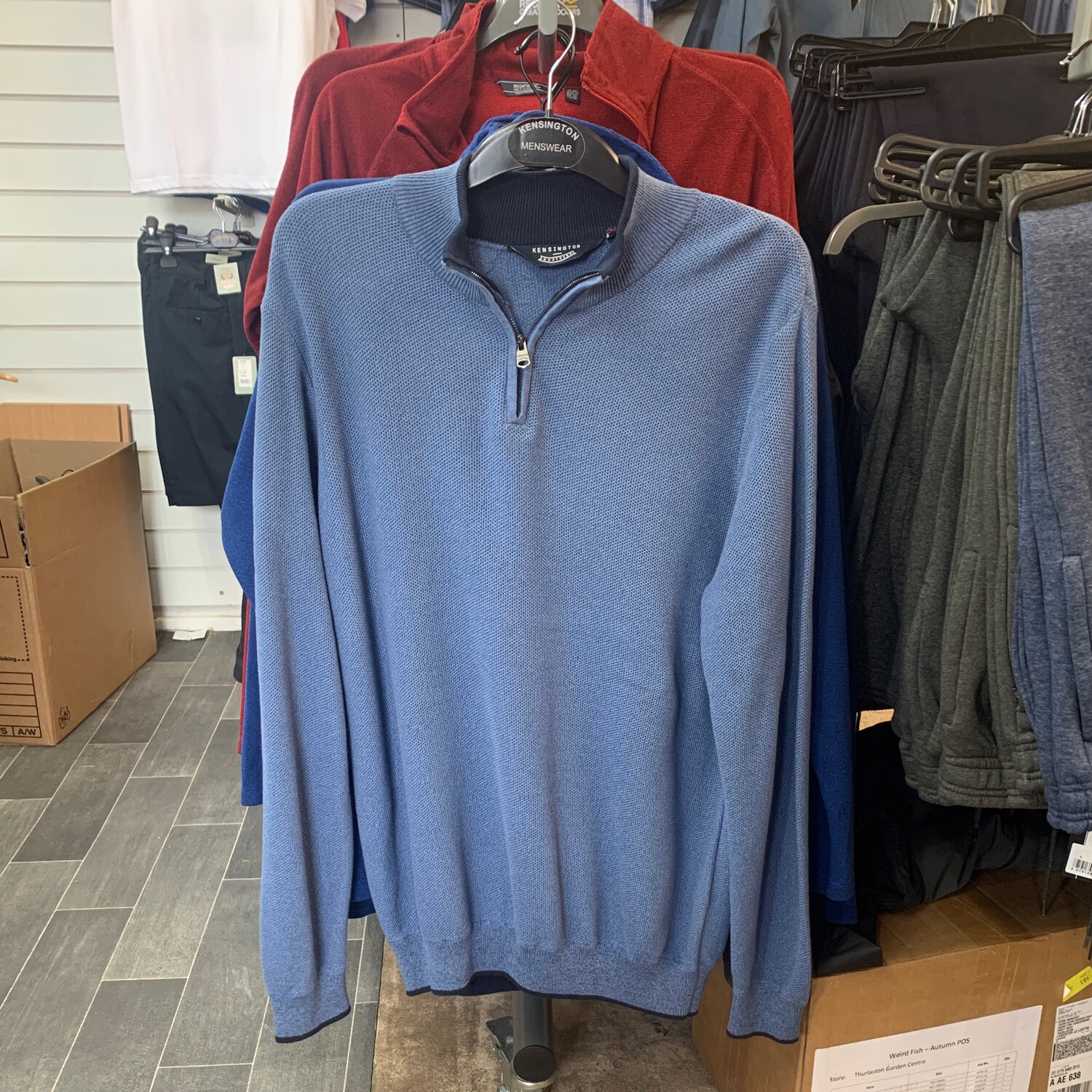 Men's Blue Combo Echoes Jumper with Zipper