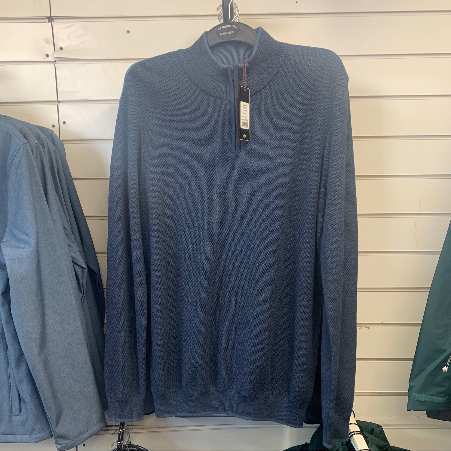 Men's Navy Combo Echoes Sweater with Zipper