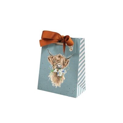 Wrendale Designs | 'Daisy Coo' Highland Cow Small Gift Bag