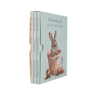 Wrendale Designs | 'The Country Set' Country Animal Set of 3 Notebooks
